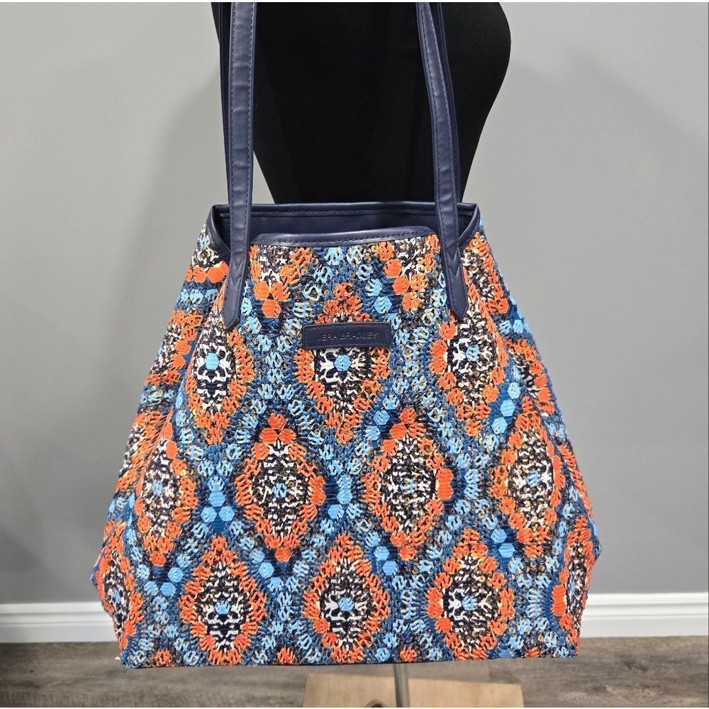 🐢 Vera Bradley Summer Sparkle Marrakesh Beads Tote Bag Convertable Tote